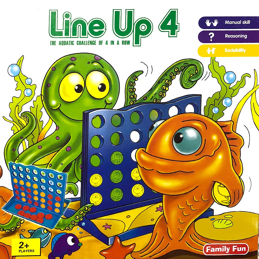 Line Up 4 The Aquatic Challenge of 4 in a row of Your Color to Win,Fun Popular Board Game, Classic Family Fun game for 2+ player
Line Up 4 The Aquatic Challenge of 4 in a row of Your Color to Win,Fun Popular Board Game, Classic Family Fun game for 2+ player