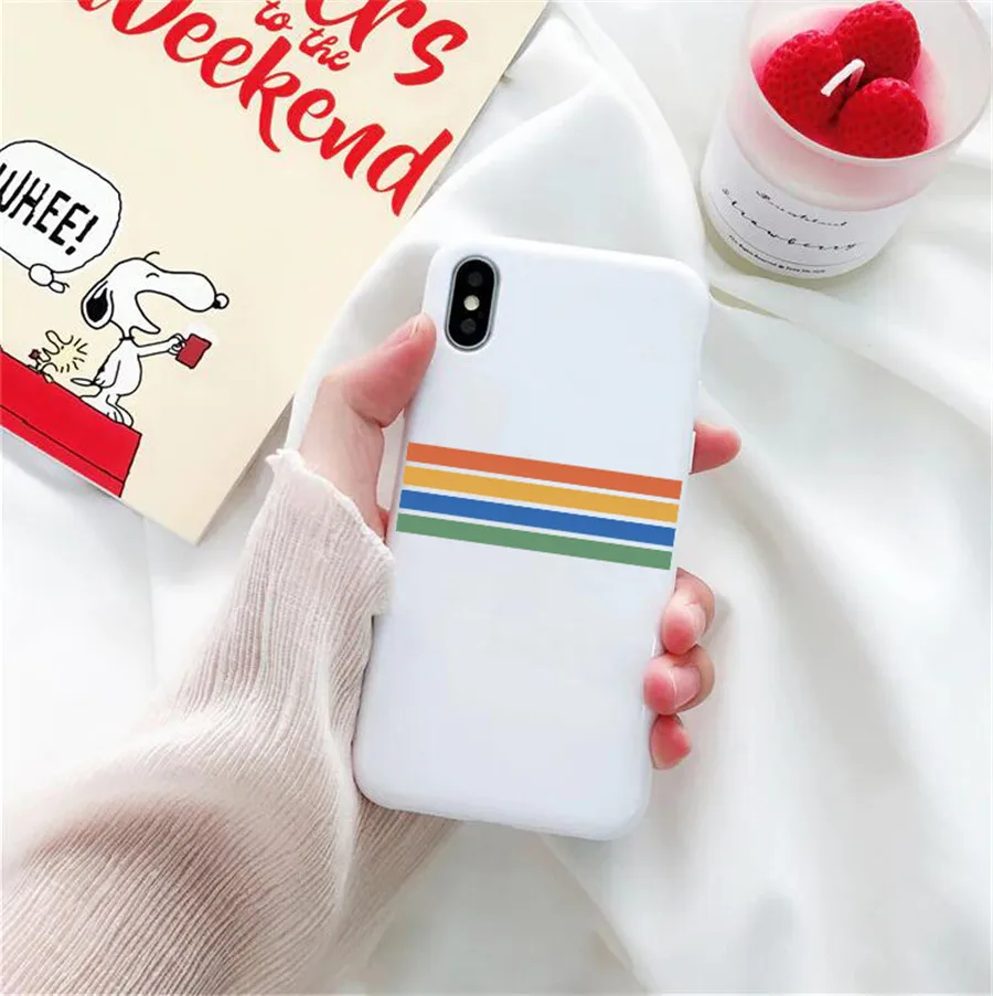 RAINBOW STRIPES COLOR BLOCK phone case for iphone 7 8 6 6S plus white Soft Silicone Case cover for iphone X XR XS MAX 7 8 6S
RAINBOW STRIPES COLOR BLOCK phone case for iphone 7 8 6 6S plus white Soft Silicone Case cover for iphone X XR XS MAX 7 8 6S