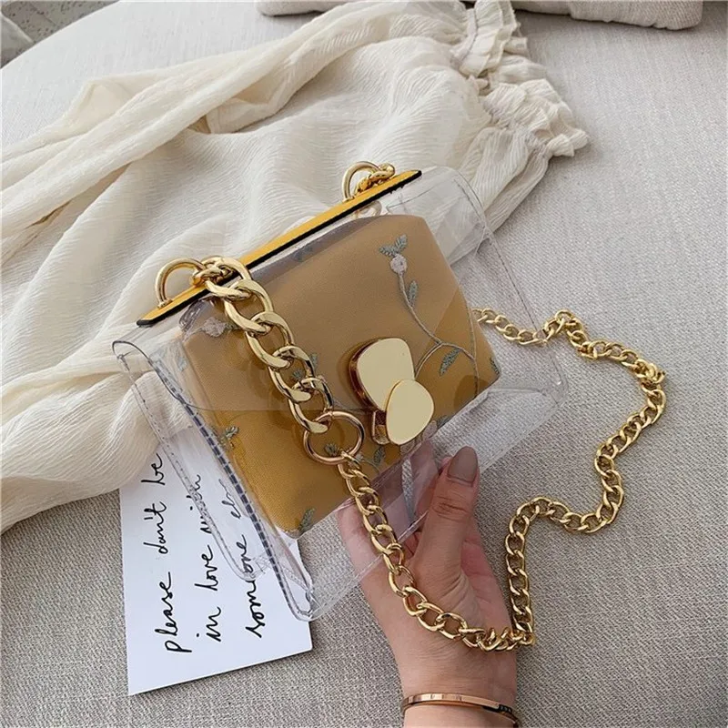 5 Color Summer Clear Chain Shoulder Messenger Bags Fashion Casual Transparent Women Purse and Handbags Sac Main Femme
5 Color Summer Clear Chain Shoulder Messenger Bags Fashion Casual Transparent Women Purse and Handbags Sac Main Femme