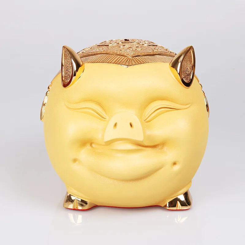 Cute Resin Golden Pig Piggy Bank Kid Saving Cash Baby Coin Money Box Figurines Miniature Statue Living Room Decoration Crafts
Cute Resin Golden Pig Piggy Bank Kid Saving Cash Baby Coin Money Box Figurines Miniature Statue Living Room Decoration Crafts