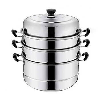 Stainless Steel 4 layer Thicken Steamer Pot Steam Pot Boiler Induction Cooker Steaming Pot Soup Pot for Kitchen cookware Tools
Stainless Steel 4 layer Thicken Steamer Pot Steam Pot Boiler Induction Cooker Steaming Pot Soup Pot for Kitchen cookware Tools