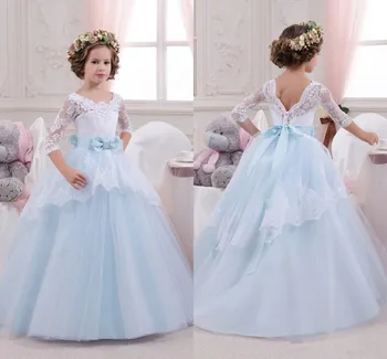 Cute Sheer Neck Flower Girl Dresses For Weddings Appliques Ruffles with Ribbon Ball Gowns Girl Pageant Gowns Birthday Dress
Cute Sheer Neck Flower Girl Dresses For Weddings Appliques Ruffles with Ribbon Ball Gowns Girl Pageant Gowns Birthday Dress