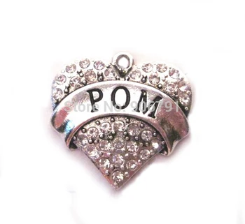 100pcs a lot antique silver color fashion P0M Crystal Heart Pendant accessories
100pcs a lot antique silver color fashion P0M Crystal Heart Pendant accessories