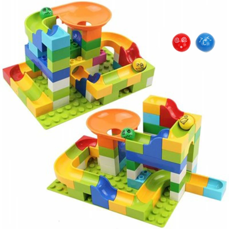 56PCS Marble Race Run Slide Bricks Maze Ball Track Building Blocks Educational Bricks Compatible with Big Block Toys For Kids
56PCS Marble Race Run Slide Bricks Maze Ball Track Building Blocks Educational Bricks Compatible with Big Block Toys For Kids