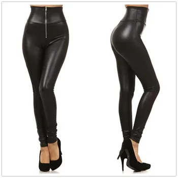 2018 Autumn Solid Casual Women Leggings Slim High Waist Faux Leather Zipper Hot Sale New Brand Leggings Women Lr272 
2018 Autumn Solid Casual Women Leggings Slim High Waist Faux Leather Zipper Hot Sale New Brand Leggings Women Lr272