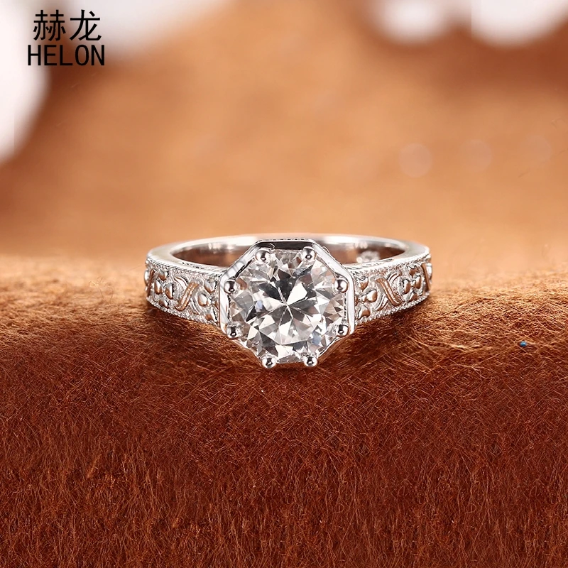 Engagement Vintage Antique 8mm Round Cut 2.6CT 100% Genuine White Topaz Sterling Silver 925 Ring Art Deco Women Jewelry Ring
Engagement Vintage Antique 8mm Round Cut 2.6CT 100% Genuine White Topaz Sterling Silver 925 Ring Art Deco Women Jewelry Ring