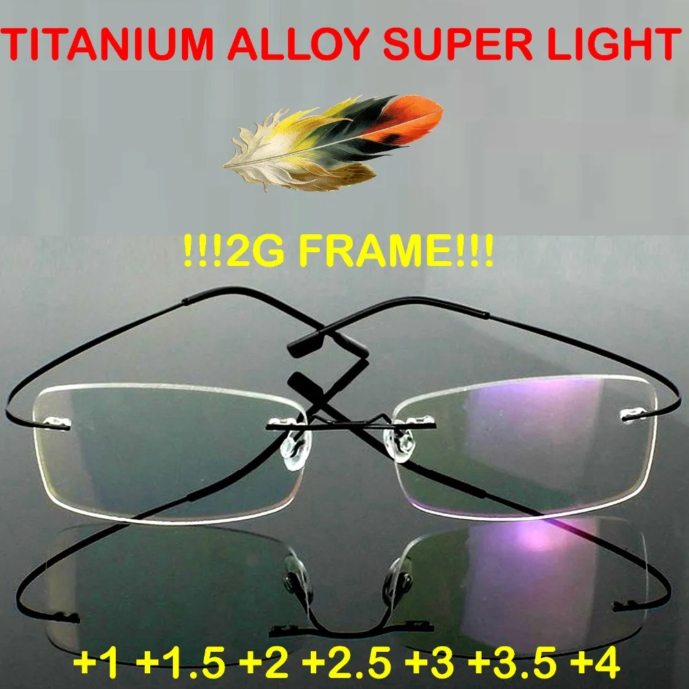 2017 Hot Selling Brand Titanium Rimless Ultra Light 2g Reading Glasses Frame Minus Frame
2017 Hot Selling Brand Titanium Rimless Ultra Light 2g Reading Glasses Frame Minus Frame