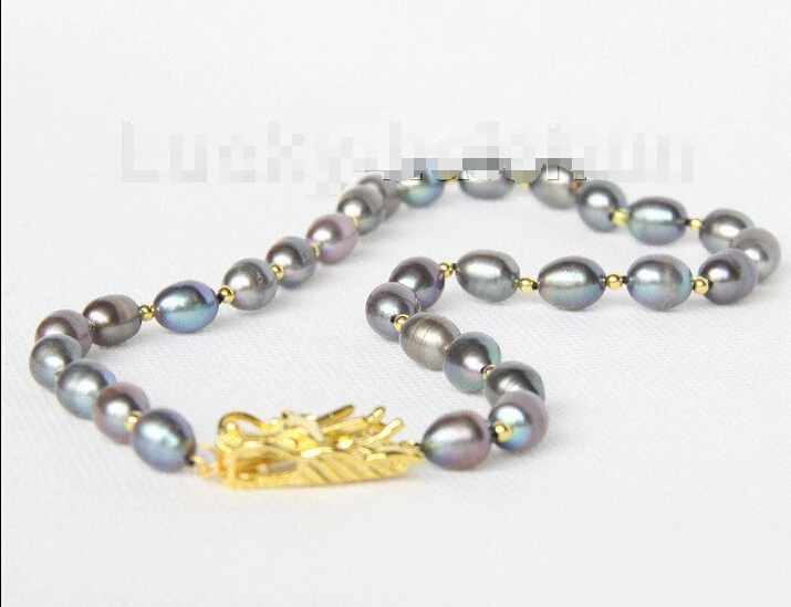 Free shipping >>>>>>17" 11mm rice black freshwater pearls necklace dragon clasp j9391
Free shipping >>>>>>17" 11mm rice black freshwater pearls necklace dragon clasp j9391