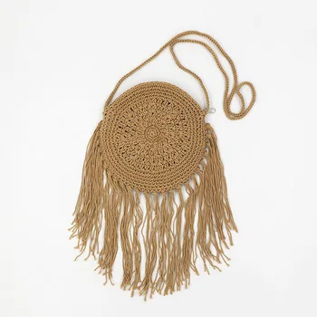Round Hand Woven Women Shoulder Bag Summer Straw Beach Bags Tassels Female Messenger Handbag Bohemian Cotton Rope Crossbody Bag
Round Hand Woven Women Shoulder Bag Summer Straw Beach Bags Tassels Female Messenger Handbag Bohemian Cotton Rope Crossbody Bag