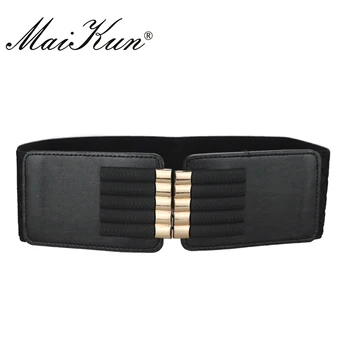 Maikun Elastic Wide Belts for Women Luxury Designer Brand Waist Belt High Quality Leather Belt Female Cummerbunds
Maikun Elastic Wide Belts for Women Luxury Designer Brand Waist Belt High Quality Leather Belt Female Cummerbunds