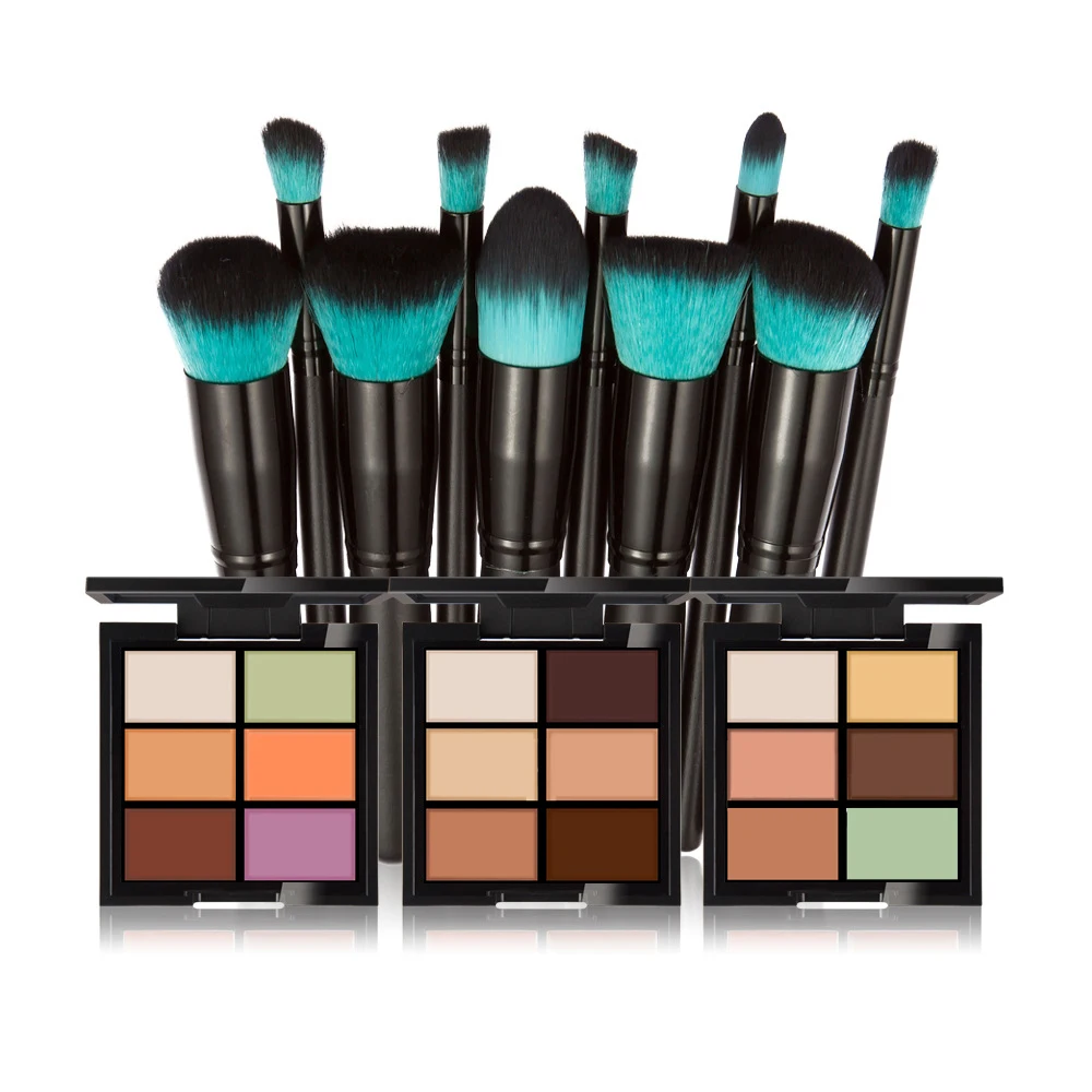 NEW Makeup Set 6 Colors Concealer Cream Contour Palette W / Professional 10 Pcs Makeup Brushes Bronzer Face Make-up maquiagem
NEW Makeup Set 6 Colors Concealer Cream Contour Palette W / Professional 10 Pcs Makeup Brushes Bronzer Face Make-up maquiagem