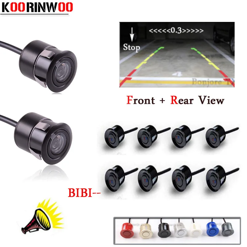Koorinwoo Dual Core CPU Car Parking Sensor 8 Reversing Radars System Car Rearview Camera Car front camera Sound Alert parktronic
Koorinwoo Dual Core CPU Car Parking Sensor 8 Reversing Radars System Car Rearview Camera Car front camera Sound Alert parktronic