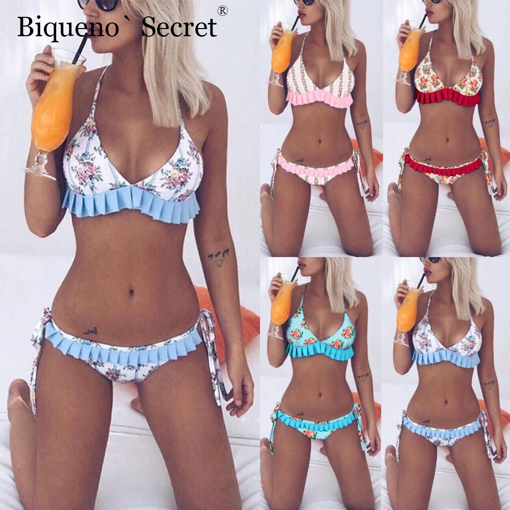 Vintage Ruffle Bikini Biquini 2018 Sexy Bandage Push Up Swimsuit Swimwear Women Print Low Waist Bikinis Bathing Suit Monokini
Vintage Ruffle Bikini Biquini 2018 Sexy Bandage Push Up Swimsuit Swimwear Women Print Low Waist Bikinis Bathing Suit Monokini