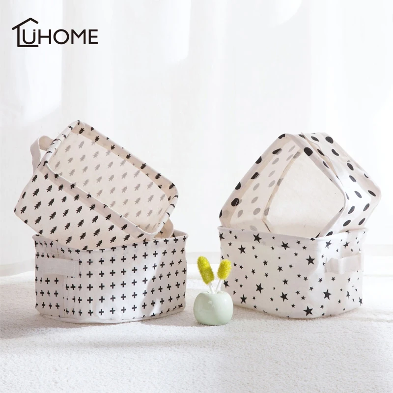 Cotton Linen Storage Basket Dot Star Printing Large Basket for Toy Dirty Clothes Sundries Home Storage Holder Washing Organizer
Cotton Linen Storage Basket Dot Star Printing Large Basket for Toy Dirty Clothes Sundries Home Storage Holder Washing Organizer