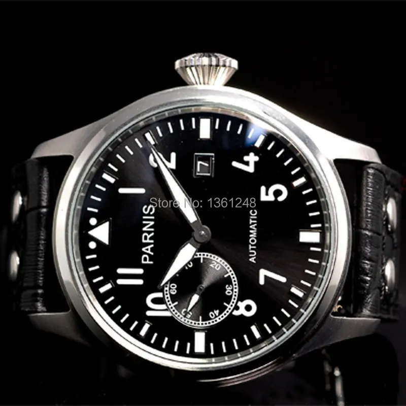 47mm parnis black dial date adjust ST 2555 Folding clasp movement automatic mens watch P97
47mm parnis black dial date adjust ST 2555 Folding clasp movement automatic mens watch P97