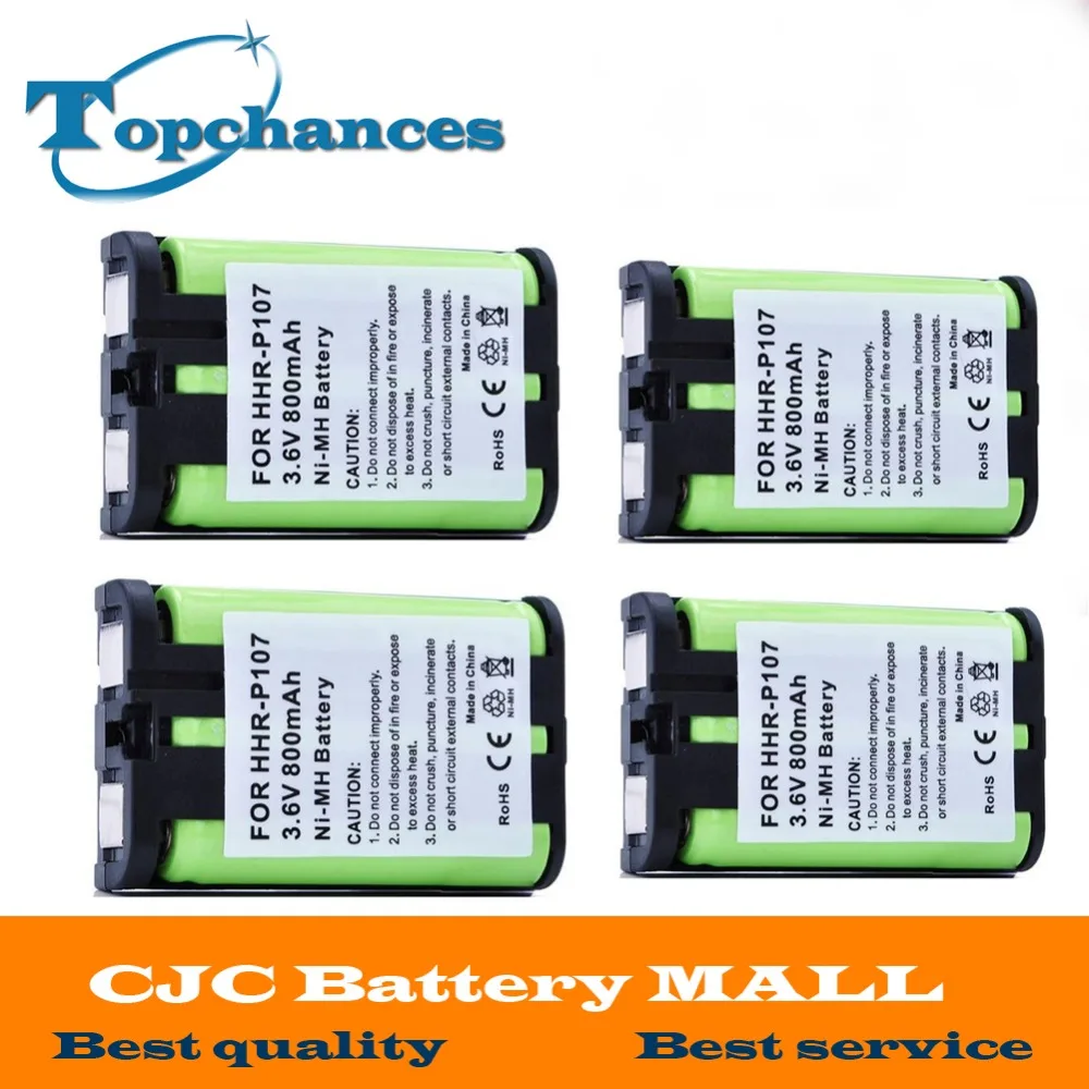 New 4PCS High Quality 3.6V 800mAh Cordless Phone Battery for Panasonic HHR-P107 HHRP107 HHRP107A/1B
New 4PCS High Quality 3.6V 800mAh Cordless Phone Battery for Panasonic HHR-P107 HHRP107 HHRP107A/1B
