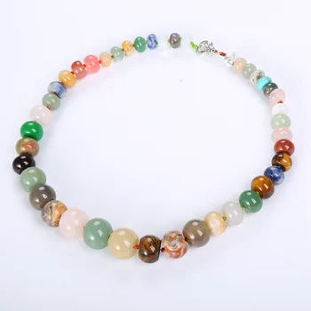 Natural Colorful Crystal Necklace Stone Female Rainbow Choker Charm Beads Chain Reiki Women Vintage Balance Fine Jewelry Collane
Natural Colorful Crystal Necklace Stone Female Rainbow Choker Charm Beads Chain Reiki Women Vintage Balance Fine Jewelry Collane