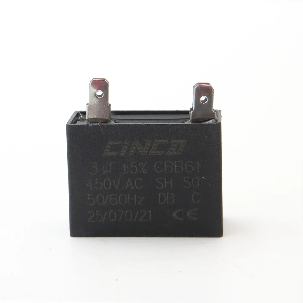 CBB61 Motor Run Capacitor Ceiling motor Fan Start AC SH 3uF 400V 450V CBB61 exhaust ventilating 400VAC 450VAC 3mf 3mfd
CBB61 Motor Run Capacitor Ceiling motor Fan Start AC SH 3uF 400V 450V CBB61 exhaust ventilating 400VAC 450VAC 3mf 3mfd