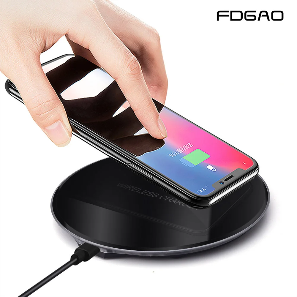 FDGAO Wireless Charger for iPhone XS Max X XR 8 Plus USB Charging pad for Samsung S9 S8 Note 9 Xiaomi Qi Wireless Charger
FDGAO Wireless Charger for iPhone XS Max X XR 8 Plus USB Charging pad for Samsung S9 S8 Note 9 Xiaomi Qi Wireless Charger