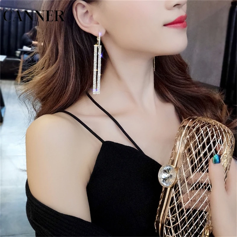 CANNER Fashion Long Geometric Drop Earrings Luxury Gold Silver Color Rectangle CZ Earring for Women Party Jewelry Gift R4
CANNER Fashion Long Geometric Drop Earrings Luxury Gold Silver Color Rectangle CZ Earring for Women Party Jewelry Gift R4