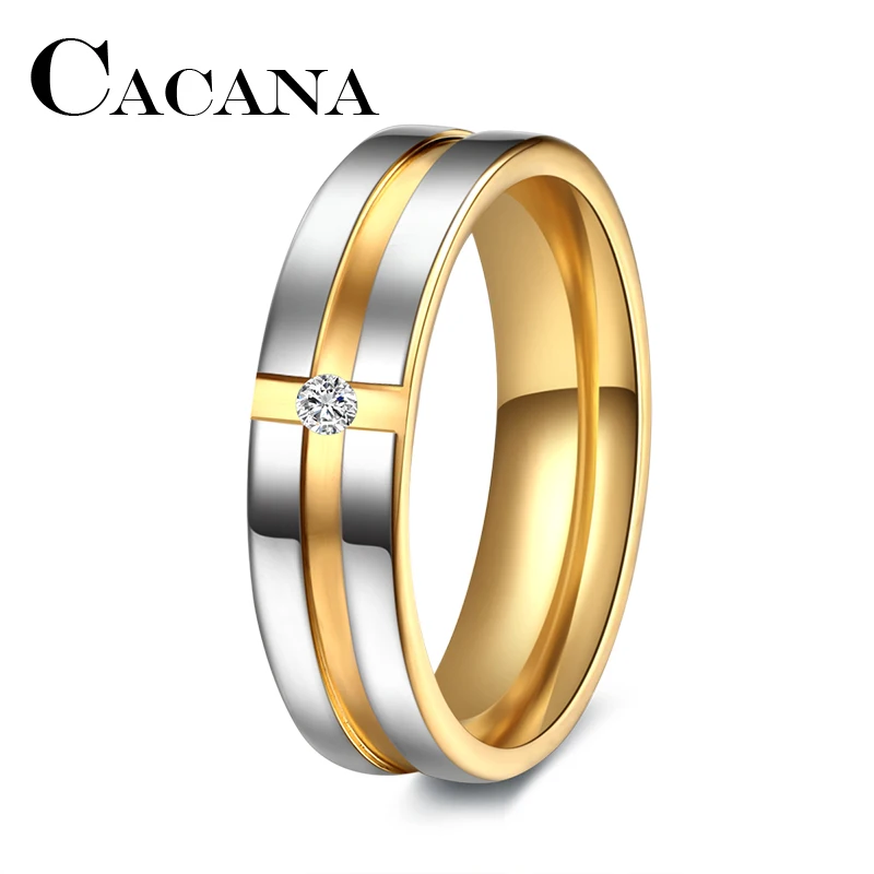 CACANA Stainless Steel Rings Wedding Rings for Women Cubic Zirconia Men Personalized CustomJewelery
CACANA Stainless Steel Rings Wedding Rings for Women Cubic Zirconia Men Personalized CustomJewelery