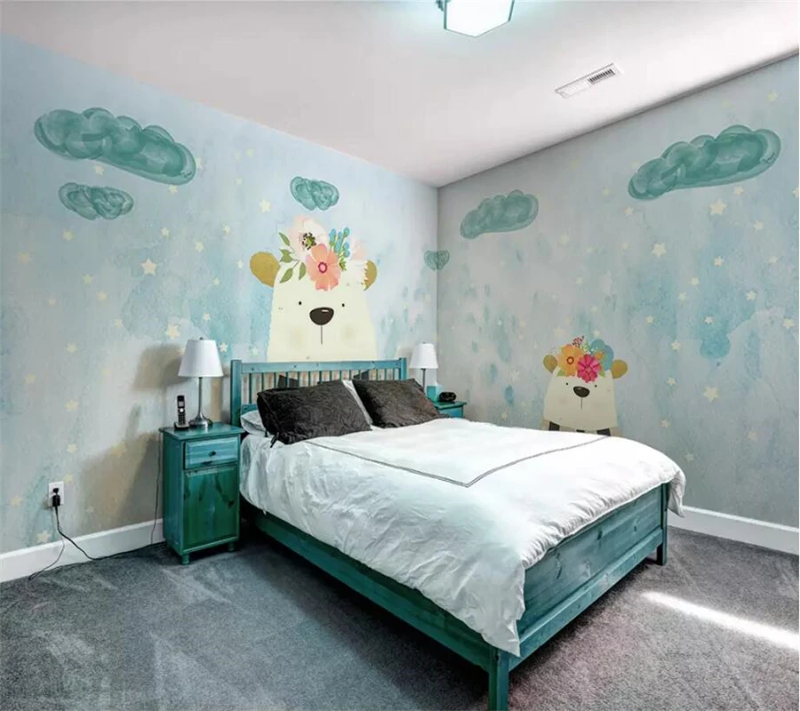 Custom wallpaper 3D mural Nordic Modern Simple Hand-painted Cute Bear Children's Room Whole House Wall paper 3d papel de parede
Custom wallpaper 3D mural Nordic Modern Simple Hand-painted Cute Bear Children's Room Whole House Wall paper 3d papel de parede