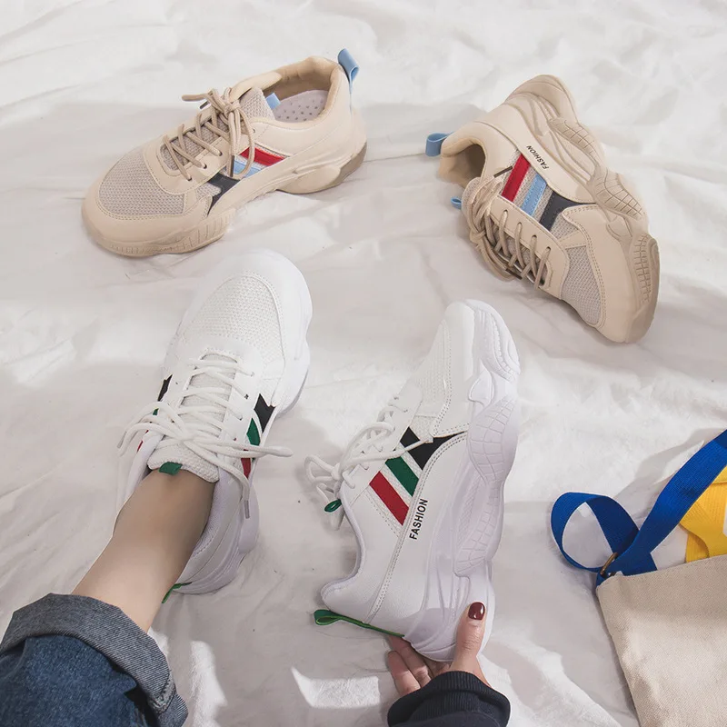 Breathable Women Shoes 2019 Fashion New Color Stripe Ladies Casual Sneakers Retro Solid Color Leisure Platform Footwear
Breathable Women Shoes 2019 Fashion New Color Stripe Ladies Casual Sneakers Retro Solid Color Leisure Platform Footwear