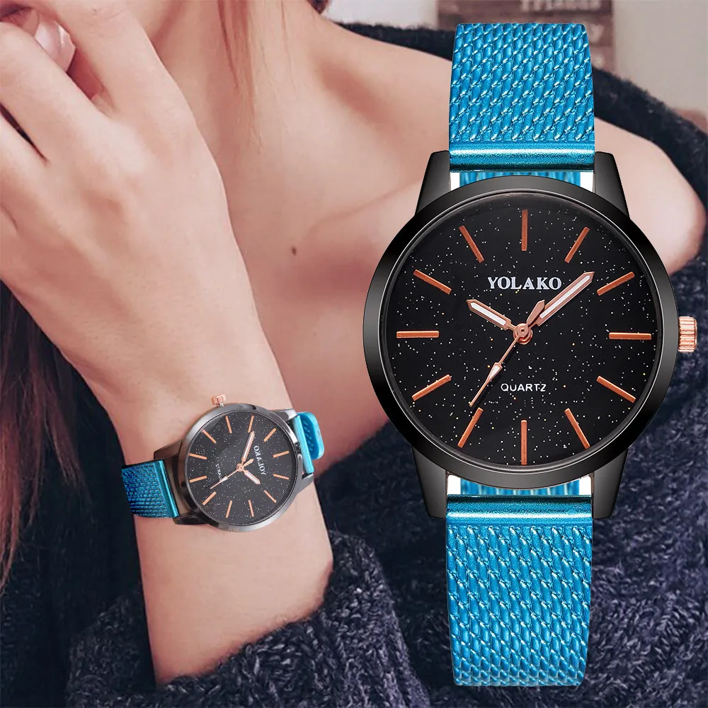 YOLAKO Women's Casual Luxury Rose Gold Women Watches Minimalism Starry Sky Magnet Buckle Fashion Casual Female Wristwatch 30X
YOLAKO Women's Casual Luxury Rose Gold Women Watches Minimalism Starry Sky Magnet Buckle Fashion Casual Female Wristwatch 30X