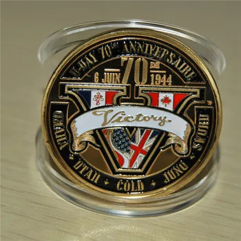 D-Day 70 ANNIVERSAIRE Gold Plated coin, JUIN. 6, 1944, Canada Victory commemorative coins, free shipping 30pcs/lot
D-Day 70 ANNIVERSAIRE Gold Plated coin, JUIN. 6, 1944, Canada Victory commemorative coins, free shipping 30pcs/lot