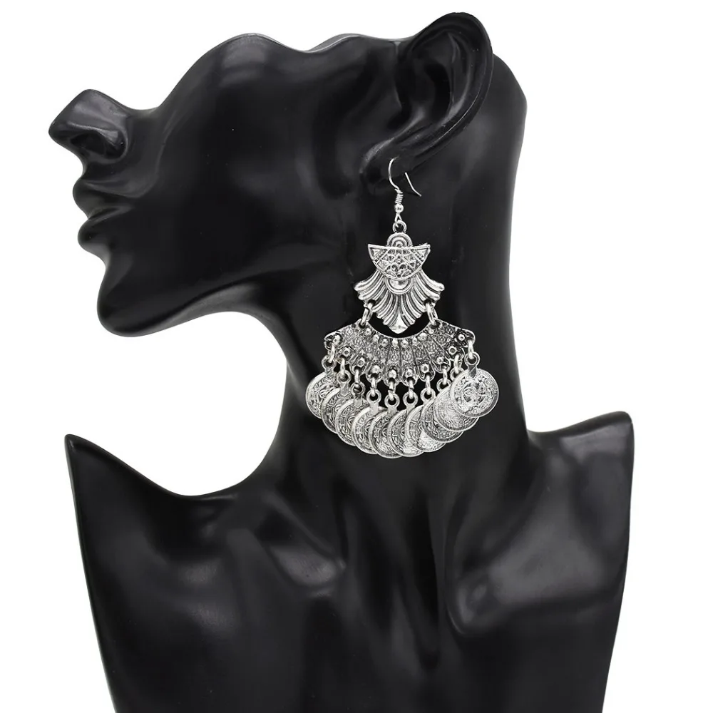Gypsy Tribal Silver Gold Metal Tassel Coins Flower Wholesale Fringe Drop Earrings Jewelry Earrings Women Bohemian Long Earring
Gypsy Tribal Silver Gold Metal Tassel Coins Flower Wholesale Fringe Drop Earrings Jewelry Earrings Women Bohemian Long Earring
