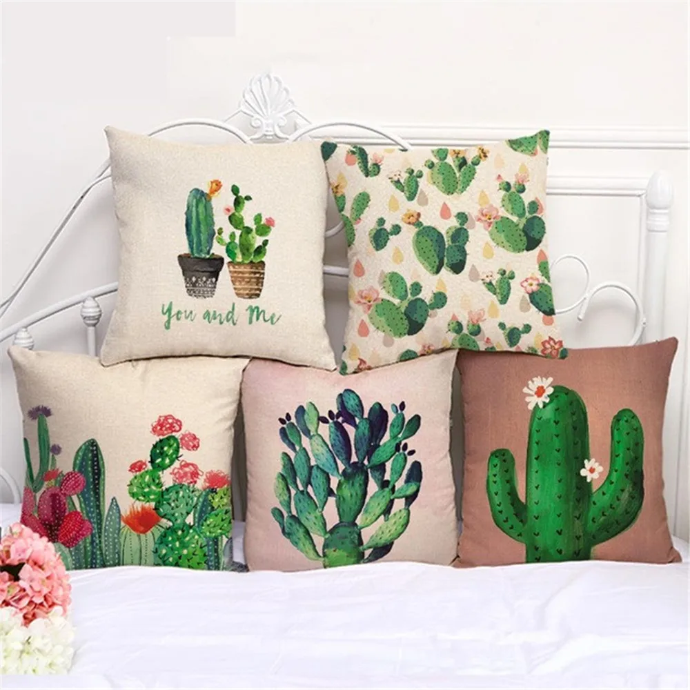 Cute Colorful Cactus Printed Cotton Linen Cushions Cover Car Bedroom Sofa 18'' Pillow Cases Creative Home Decoration Pillowcases
Cute Colorful Cactus Printed Cotton Linen Cushions Cover Car Bedroom Sofa 18'' Pillow Cases Creative Home Decoration Pillowcases