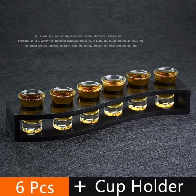 6 Pcs Set Liquor Swallow Spirit Cup Pint Copo Shot Glass Mini Wine Verre Bicchieri Vetro Copas Bullet Glasses With Cup Holder
6 Pcs Set Liquor Swallow Spirit Cup Pint Copo Shot Glass Mini Wine Verre Bicchieri Vetro Copas Bullet Glasses With Cup Holder