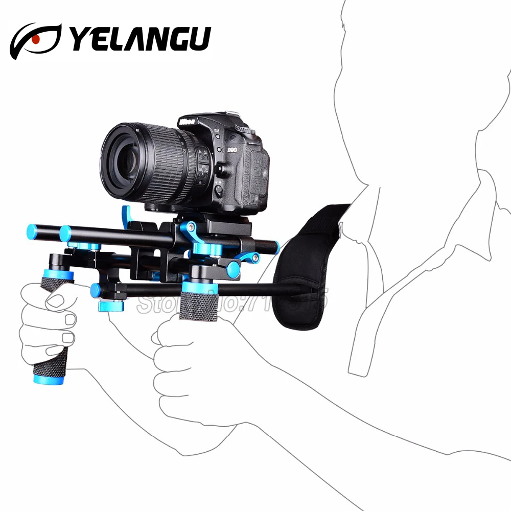 YELANGU D4 DSLR Rig Movie Kit Shoulder Mount Holder Easy For Shooting DV 5d mark ii 6d d800 d610 Camera stabilizer steadicam
YELANGU D4 DSLR Rig Movie Kit Shoulder Mount Holder Easy For Shooting DV 5d mark ii 6d d800 d610 Camera stabilizer steadicam