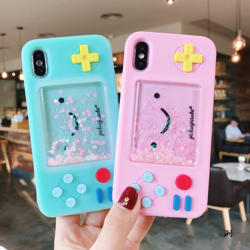 Pink 3D cute smiley game machine dynamic liquid quicksand silicone soft cover case for iphone MAX XS XR 6 7 8 plus X phone cases
Pink 3D cute smiley game machine dynamic liquid quicksand silicone soft cover case for iphone MAX XS XR 6 7 8 plus X phone cases