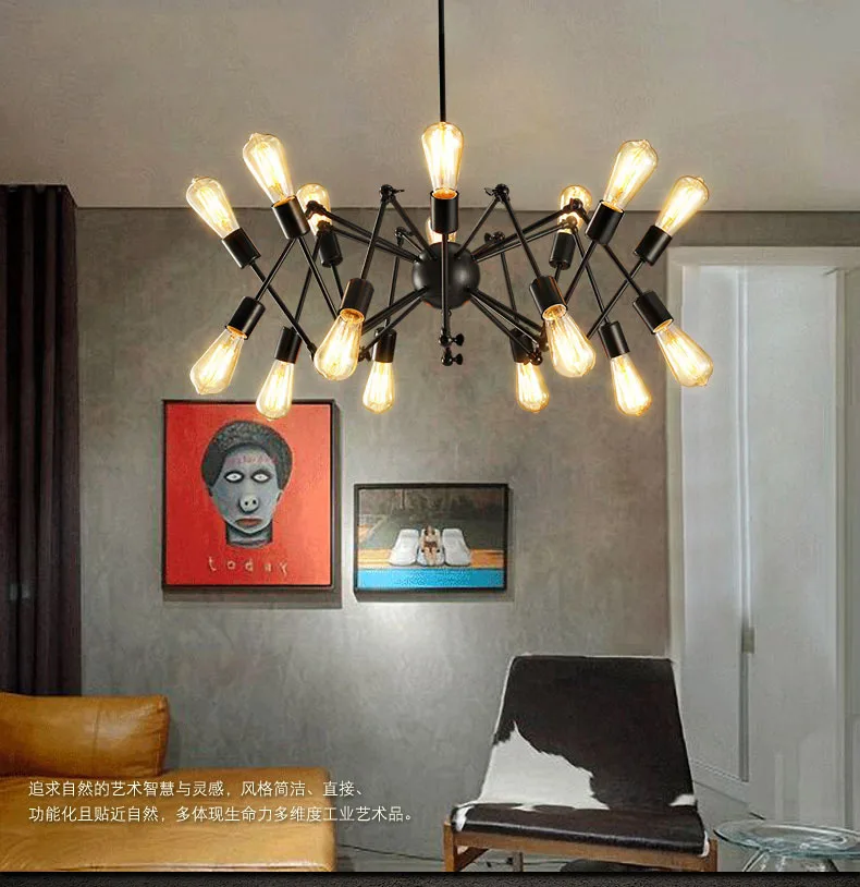 ways is contracted, wrought iron personality clothing store led long industrial bar restaurant on the spider chandelier
ways is contracted, wrought iron personality clothing store led long industrial bar restaurant on the spider chandelier