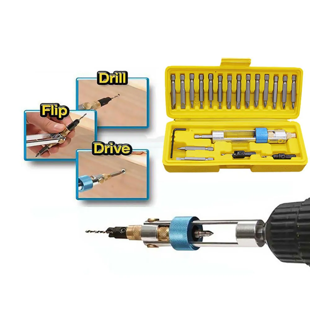 20Pcs Half Time Drill Driver Multi Screwdriver Sets Updated Version 16 Different Kinds Head With Countersink Bits Allen Wrench
20Pcs Half Time Drill Driver Multi Screwdriver Sets Updated Version 16 Different Kinds Head With Countersink Bits Allen Wrench