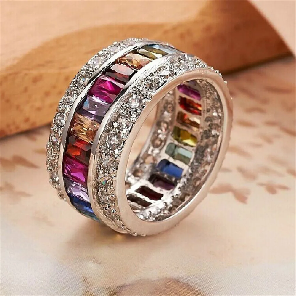 2019 Trendy Multicolor Austrian crystal Rings for Women silver Color with AAA Zircon Finger Ring Party wedding Jewelry Anillos
2019 Trendy Multicolor Austrian crystal Rings for Women silver Color with AAA Zircon Finger Ring Party wedding Jewelry Anillos