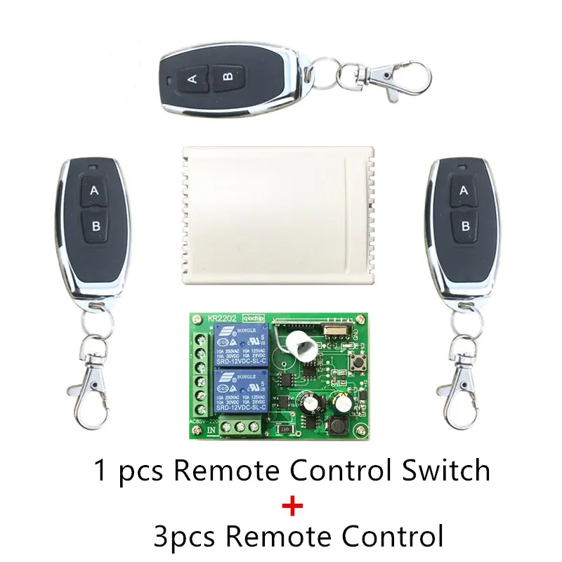 433Mhz Universal Wireless Remote Control Switch AC 250V 110V 220V 2CH Relay Receiver Module and 3pcs RF 433 Mhz Remote Controls
433Mhz Universal Wireless Remote Control Switch AC 250V 110V 220V 2CH Relay Receiver Module and 3pcs RF 433 Mhz Remote Controls