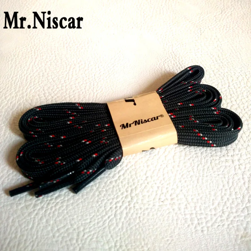 

Mr.Niscar 2 Pair Red Gray Wave-point Black Flat Shoelaces Casual Sneaker Shoe Laces Colored Length 100cm 120cm 140cm Shoestring