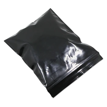 

Wholesale 20cm*30cm Zipper Top Grip Seal Retail Packaging Packing Ziplock Pouches Black Zip Lock Resealable Plastic Storage Bags