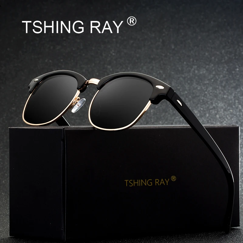 TSHING RAY Vintage Half Frame Polarized Sunglasses Men Women Brand Designer Retro Coating Mirror Sun Glasses For Female
TSHING RAY Vintage Half Frame Polarized Sunglasses Men Women Brand Designer Retro Coating Mirror Sun Glasses For Female