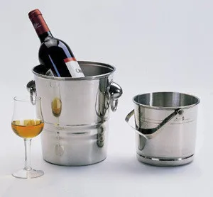 Portable stainless steel ice bucket particles fragrant with compartment cask bartender |