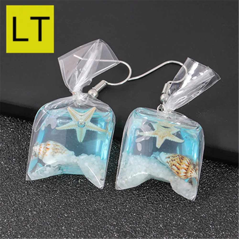 Creative Wind Blue Color Shell Starfish Drop Earrings For Women Transparent Lovely Dangle Earring Gifts Jewelry Q-155
Creative Wind Blue Color Shell Starfish Drop Earrings For Women Transparent Lovely Dangle Earring Gifts Jewelry Q-155