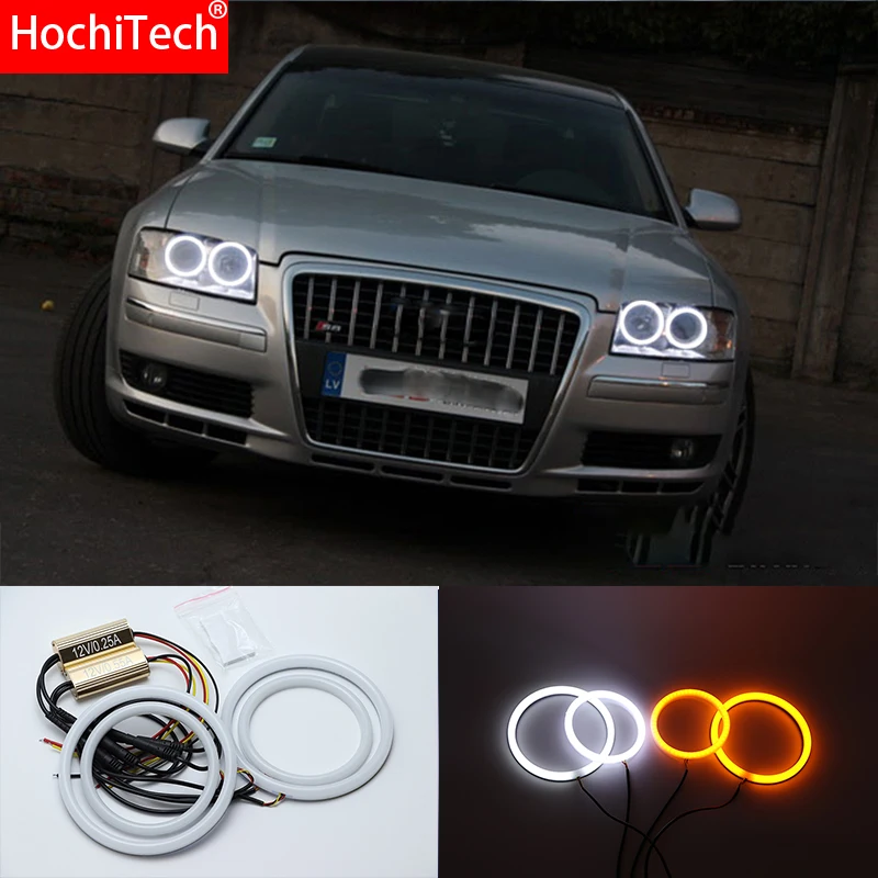 Для Audi S8 второе поколение 2002-2009 белый и янтарный двухцветный хлопок комплект