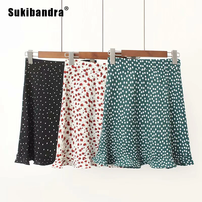 Sukibandra Summer Polka Dot Print High Waist Womens Mini Skirt Vintage A Line Short Black Ruffle Ladies Skirts Sexy Floral Skirt
Sukibandra Summer Polka Dot Print High Waist Womens Mini Skirt Vintage A Line Short Black Ruffle Ladies Skirts Sexy Floral Skirt