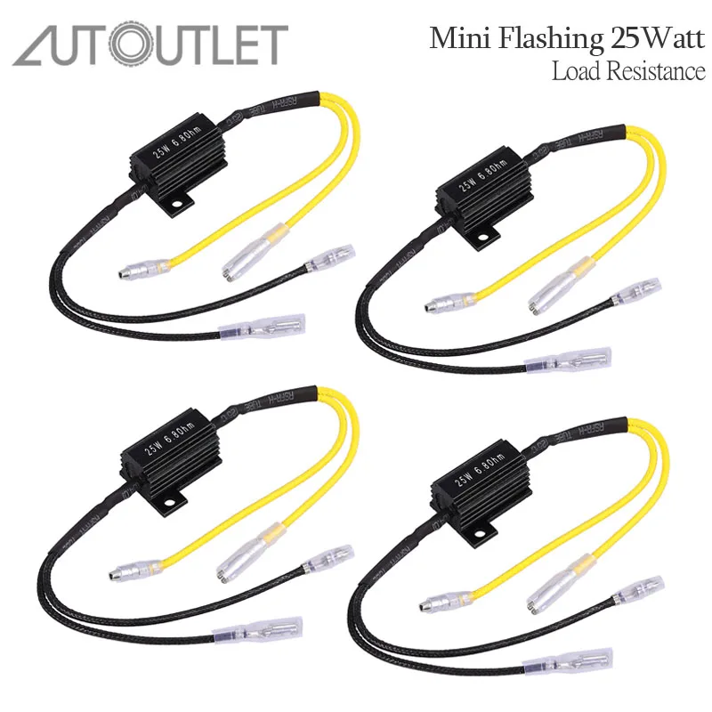 AUTOUTLET 4pcs Load resistance 25 W 6.8 Ohms Resistor Power LED Turn Signal Light Indicator Flasher Rate Controller
AUTOUTLET 4pcs Load resistance 25 W 6.8 Ohms Resistor Power LED Turn Signal Light Indicator Flasher Rate Controller