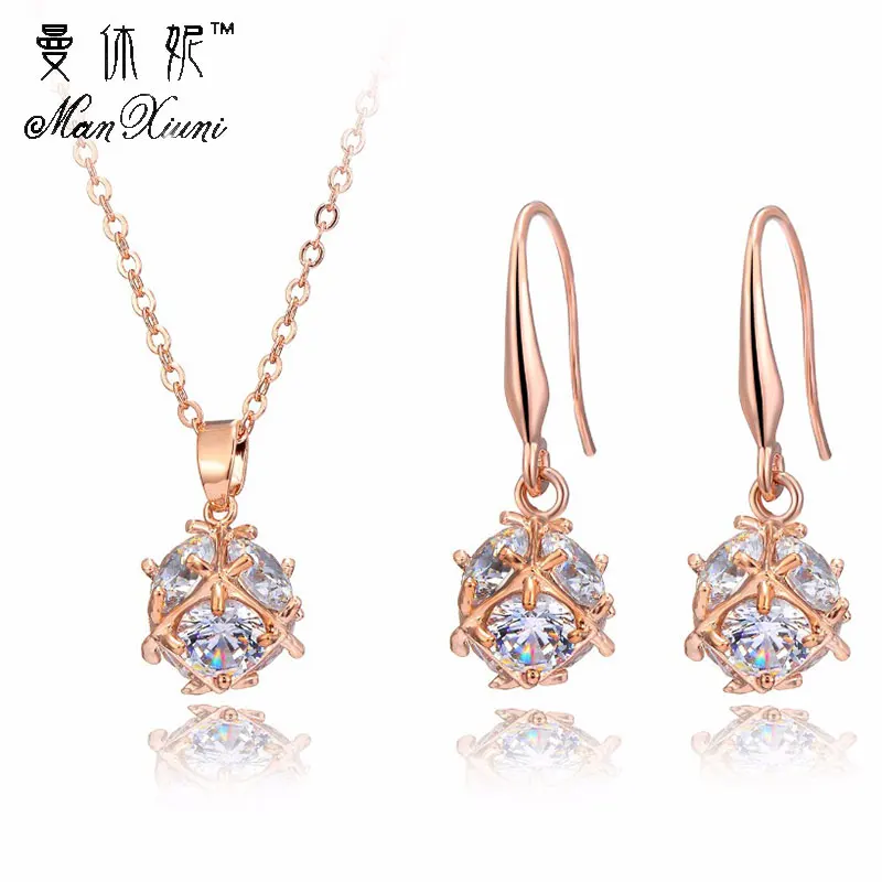 Manxiuni New Arrival jewelry Wedding Earrings Sets brinco Zircon Engagement Earring + Pendant Necklace Set Valentine Gift
Manxiuni New Arrival jewelry Wedding Earrings Sets brinco Zircon Engagement Earring + Pendant Necklace Set Valentine Gift