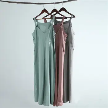 Women Linen Cotton Jumpsuit Casual Wide Leg Pants Rompers Adjustable Strap Overalls Soft Comfortable Suspender Trousers G062603
Women Linen Cotton Jumpsuit Casual Wide Leg Pants Rompers Adjustable Strap Overalls Soft Comfortable Suspender Trousers G062603