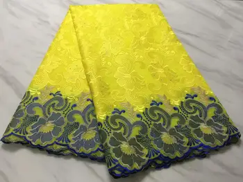 Yellow color Embroidery Dry Laces Fabric With Stones High Quality African Swiss Voile Lace Fabric For Wedding Dress 5 Yards/lot
Yellow color Embroidery Dry Laces Fabric With Stones High Quality African Swiss Voile Lace Fabric For Wedding Dress 5 Yards/lot