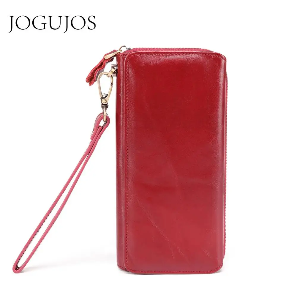 JOGUJOS Genuine Leather Women Men Clutch Wallet Large Capacity Coin Purse Portomonee Phone Bag Rfid Card Holder Wallet Handbag
JOGUJOS Genuine Leather Women Men Clutch Wallet Large Capacity Coin Purse Portomonee Phone Bag Rfid Card Holder Wallet Handbag